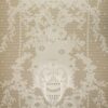Rose Damask Paper Lace Wallpaper Grey Steel|Rose Damask Paper Lace Wallpaper in Black Silver colour