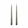 Ester & Erik Green Soil wax taper candle LED set of 2